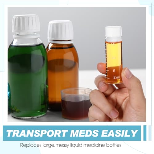 Baderke 4 Pcs Liquid Medicine Travel Container, Clear,15ml - color: Clear, size: 15ml