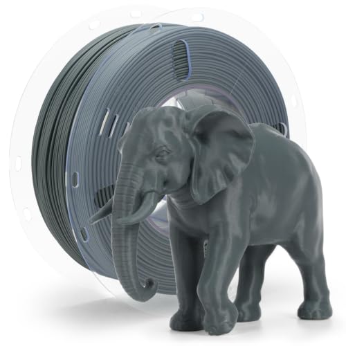 VOXELAB HS PLA+ Filament 1.75mm, High Speed PLA Plus 3D Printer Filament, 1kg (2.2lbs) for Most FDM 3D Printers, Enhanced Toughness & Smooth Printing, Superior Layer Adhesion(Iron Grey) - color: Hs Pla+iron Grey