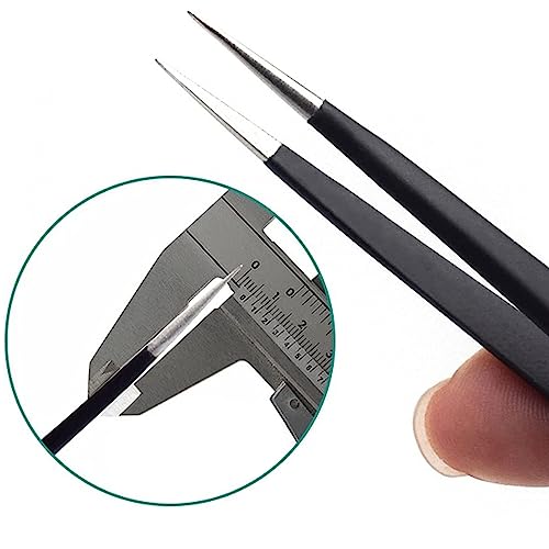 Precision Tweezers Set - 6PCS Anti Static Electronics Tweezers Soldering