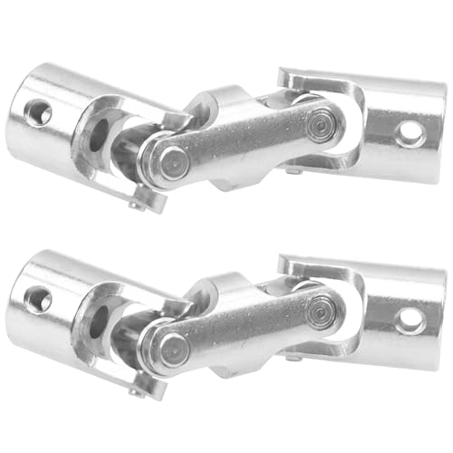2Pcs Vgoohobby 4mm/5mm/6mm RC Boat Shaft Coupler 3 Section U Joint Coupling for RC Car Boat Robotics DIY (4mm to 4mm) - size: 4mm-4mm