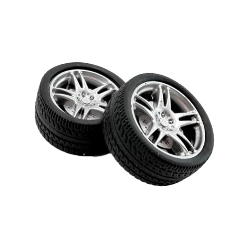 12PCS Toy Wheel RC Car Rubber Tire Wheel with Round Rod Shaft Axles for RC Car Truck Robot Boat Helicopter DIY Model Toy Building Project (2.5x32mm) - style: 2.5x32mm