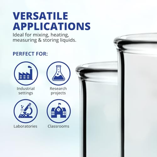 United Scientific™ Borosilicate Glass Beaker, 4000ml, Autoclavable, 1 Each - size: 4000mL
