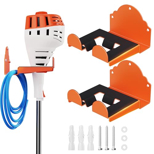 BYMECOST Weedeater Hanger,2 Pack Heavy Duty Metal Weed Eater Hanger - color: Orange