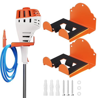 BYMECOST Weedeater Hanger,2 Pack Heavy Duty Metal Weed Eater Hanger - color: Orange