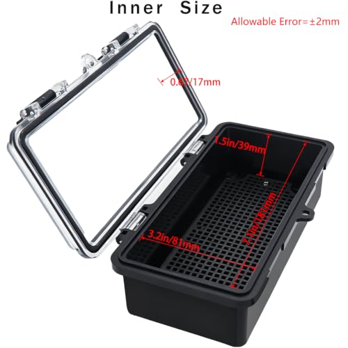 Junction Box, Hinged Black Clear Cover IP67 Waterproof ABS Project Box with Mounting Plate Electrical Box Enclosure with Wall Bracket 7.9 x 3.9 x 2.8inch(200x100x70mm) - color: Clear, size: 7.9"x3.9"x2.8"