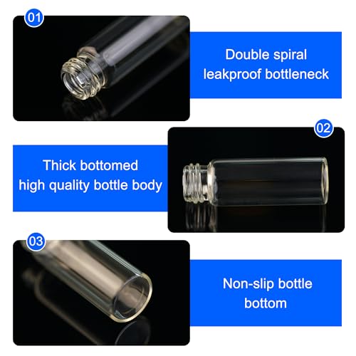 4ml Glass Vials with Screw Caps Small Sample Vials with Lids 20PCS - style: 4ml-20pcs