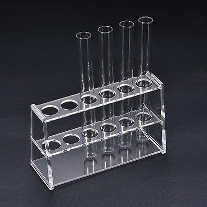 RUIAN Acrylic Test Tube Rack 6 Wells Clear Holder for 10ml Centrifuge Tubes