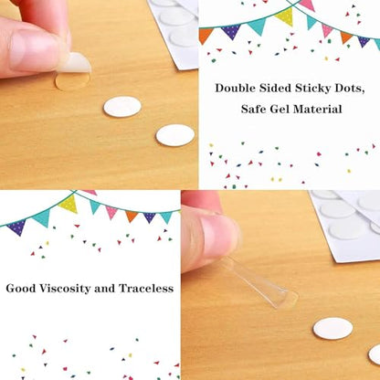 JANYUN 560 Pcs Clear Sticky Stickers Dots,10mm Round Putty Sticky Tack - size: 10mm Round 560pcs