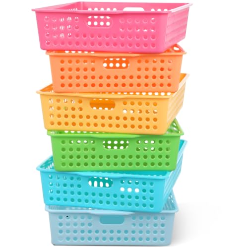 6 Pack Turn‑in Paper Trays for Classroom, Candy - color: Candy