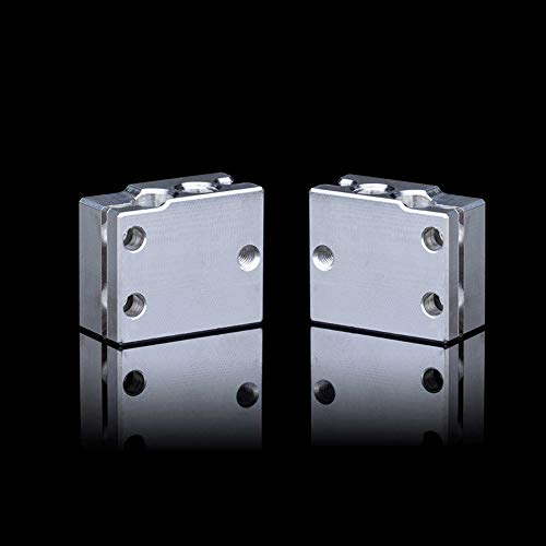 2PCS Volcano Heater Block,Precision Aluminum PT100 Volcano Heating Block with Silicone Sock,for Sidewinder X1 X2,Volcano Hotend, Nozzles, Prusa i3, FLSUN SR - color: Heatblock-Volcano 2PCS