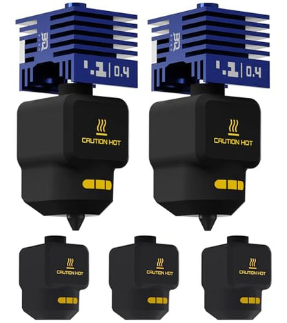 2 Pack BIQU Panda Juicer SFC Hotend Print Head Kit for Bambu-Lab P2S/X2D 3D Printer Upgrade Standard Flow High Temperature Hot End 0.4mm VantaC Coating Hardened Steel Nozzle with 5PCS Silicone Sock - size: Panda Juicer SFC(For P2S/X2D)