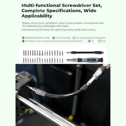 Creality 3D Printer Tool Wrap Kit Pro Assembly/Removal/Filament Cutting Tool for Cleaning Finishing Printing, Suitable for Creality and All FDM Printers