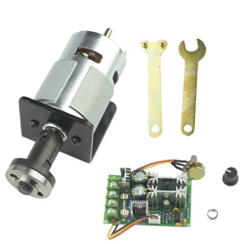 CONQUERALL 775 Motor 12V 8000RPM / 24V 16000RPM High Power DC Motor with M10-5 Connecting Rod Set Bracket and 20A Speed Controller - size: 8000-16000RPM, style: Motor+connecting rod+bracke+PWM