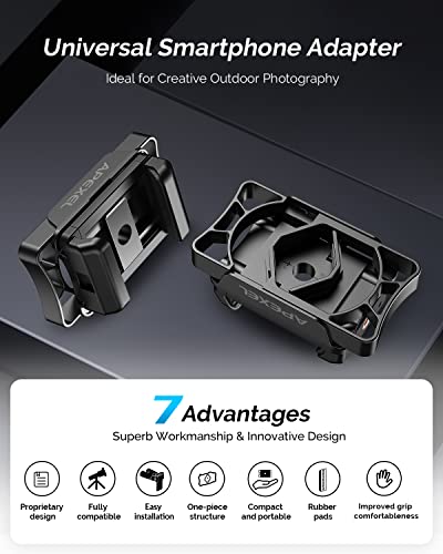 Telescope Phone Adapter, Multipurpose Telescope Smartphone Adapter Mount, Universal Telescope Phone Mount Adapter for Adults-Fits Almost All Optical Equipment and Smartphones on the Market