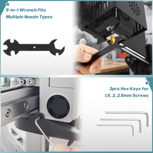 52PCS 3D Printer Tool Kit, FDM SLA Accessories with Tool Pouch