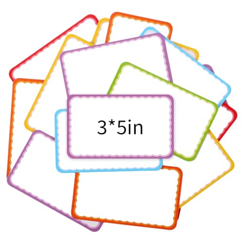 16 Pack Magnetic Dry Erase Labels, 3x5 Inch, Reusable Colorful Name Tags - color: Bright