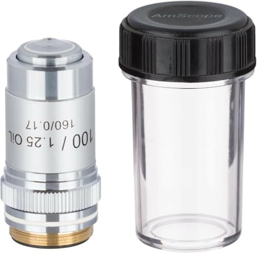 AmScope A100X 100X Oil Achromatic Microscope Objective - style: 100X Objective + OIL