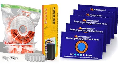 3D Filament Storage Vacuum Bundle – Vacuum Storage Bags with Electric Pump & Rechargeable Desiccant Packs, Moisture Control Kit for 3D Printer Filament