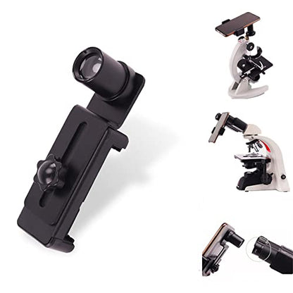12.5X Microscope Metal Mobile Phone Holder, 23.2mm Tube