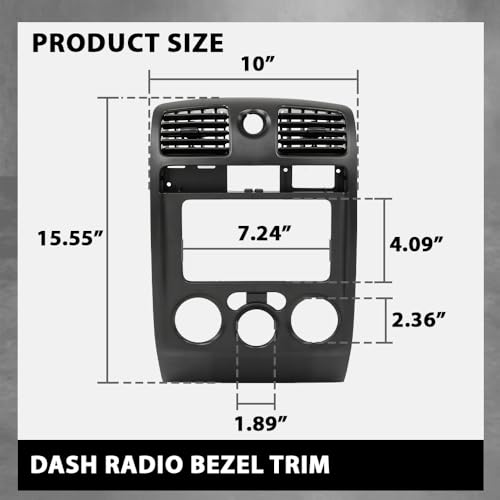 Radio Dash Bezel Trim Panel, Cover, Black - color: Black, size: Colorado/Canyon 2004-2012