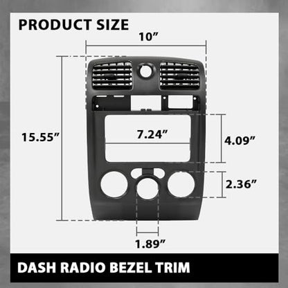 Radio Dash Bezel Trim Panel, Cover, Black - color: Black, size: Colorado/Canyon 2004-2012