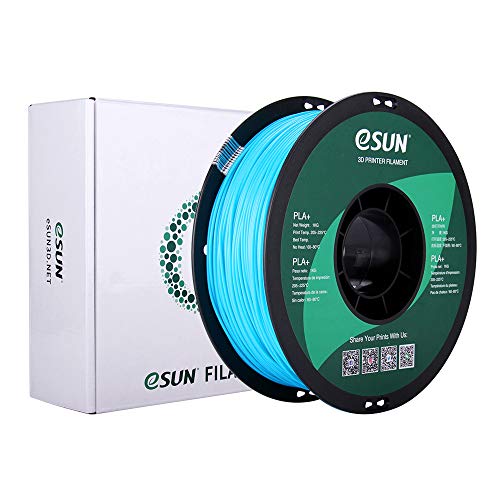eSUN PLA PRO (PLA+) 3D Printer Filament, Dimensional Accuracy +/- 0.03mm, 1kg, Plastic Spool, 1.75mm, Light Blue - color: Light Blue
