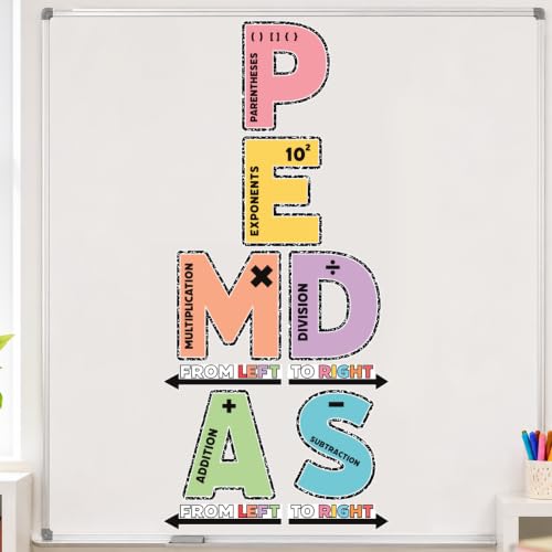 6 Pcs Order of Operations Math Posters, Math Poster for Middle School - color: Operation Math