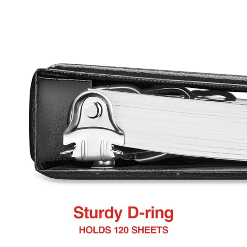 Staples 1/2" 3-Ring View Binder, D-Ring, Black, 4/Pack - color: Black, size: 0.5-Inch, style: 4 Pack