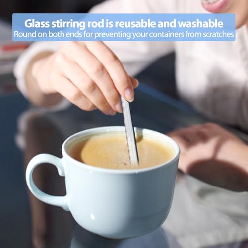 15 Pack Thin Glass Stirring Rods, 5mm x 8 Inch, Borosilicate Lab Rods - size: 8 inch 5 mm