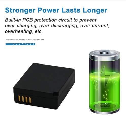 DMW-BLG10/BL E9E(1800mA) Camera Battery Multifunctional Charger Set (Including Two Batteries) Compatible with Panasonic Lumix GF5 GF6 GX7 GX9 GX80 DMC-LX100 G100 ZS70 ZS80 ZS110 Leica Cameras
