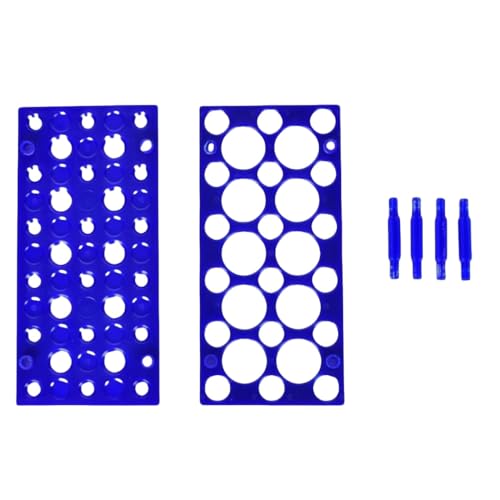 2 Pack Test Tube Rack,28 Well Centrifuge Tube Holder,Detachable Lab Test Tube Holder Rack for 10ml/15ml/50ml(Blue,Orange)