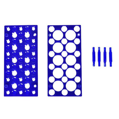 2 Pack Test Tube Rack,28 Well Centrifuge Tube Holder,Detachable Lab Test Tube Holder Rack for 10ml/15ml/50ml(Blue,Orange)