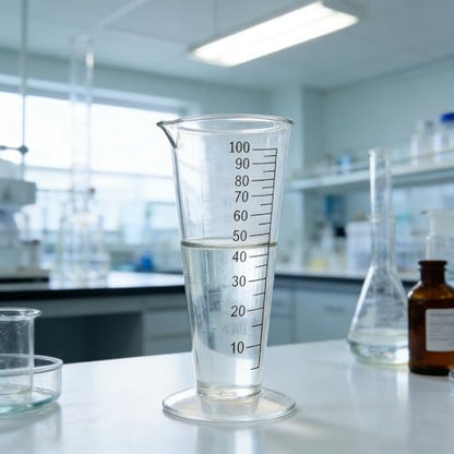 100ml Plastic Liquid Measuring Cup - Graduated Measuring Beaker with Clear Scale for Kitchen, Lab & Mixing