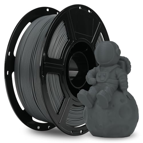 FLASHFORGE PLA Filament 1.75mm +/- 0.02mm, Matte Grey 3D Printer Filament 1kg (2.2lbs) Spool, Excellent Printing Performance, Easy to Use for Most FDM 3D Printers - color: Matte Grey