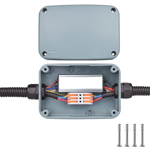 Outdoor Junction Box IP66 Waterproof, Weatherproof Electrical Box 4.9x3.3 - color: Gray, size: 4.87x3.25x2.25"