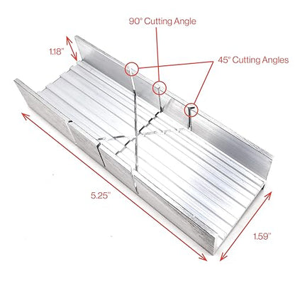 Excel Blades Mini Miter Box & Razor Saw Set, 6-Inch Aluminum - style: Mitre Box Set