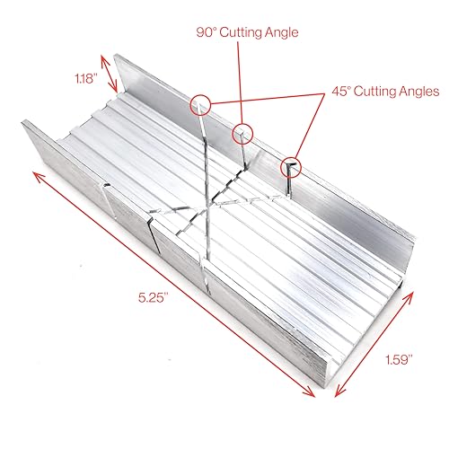 Excel Blades 6-Inch Aluminum & Steel Mitre Box, 2 Cutting Angles - style: Mitre Box