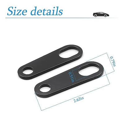 AUCELI Rear Turn Signals Brackets, 2PCS Motorcycle Rear Indicator Light Relocation Holder, Universal Straight 10mm Hole Shock Brackets Motorbike Rear Turn Signal Lamp Mounting Holder (Black/Straight) - style: Black/Straight