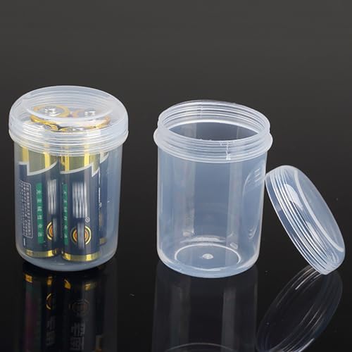 12 Pcs Clear Plastic Round Beads Storage Containers Box (1.5 x H2.28 Inch), 1.69 oz Plastic Storage Jars with Lid for Beads, Crafts, Pills, Fishing Tackles, Nails, DIY Crafts, etc - size: 50 ml (1.5" x 2.28")
