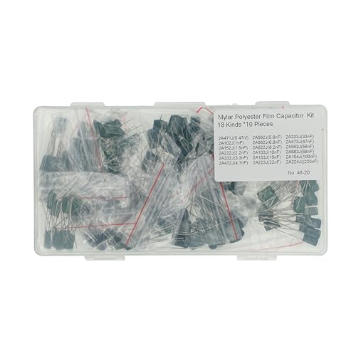 18 Values x 10 Pcs Polyester Film Capacitor 0.47nF-220nF