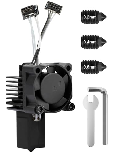 P1P P1S Hotend Complete Kit with Hardened Steel Nozzle 0.2/0.4/0.6mm