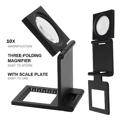 Rongon 10X 28MM Pocket Magnifier Small Folding Jewelers Loupe - size: 5