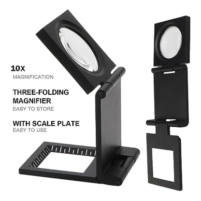 Rongon 10X 28MM Pocket Magnifier Small Folding Jewelers Loupe - size: 5
