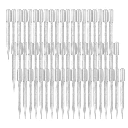 YSSHUI 300 Pcs 3ml Disposable Plastic Transfer Pipettes for Lab & Crafts