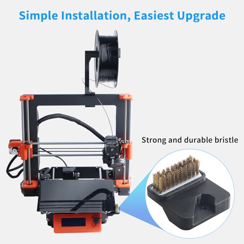 FYSETC 3D Printer Accessories - Prusai3 MK3S+ Nozzle Brush Kit: Filament Residue Cleaner Tool for MK3 MK3S Print Head: Upgraded Hotbed Mounted Wiper for Cleaning Extruded Printing Material Buildup
