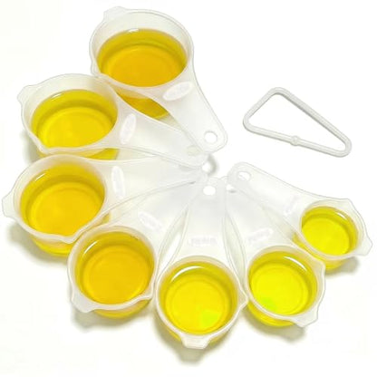 7 PCS Measuring Cups Set, BPA Free - color: Translucent, size: 7 Pieces