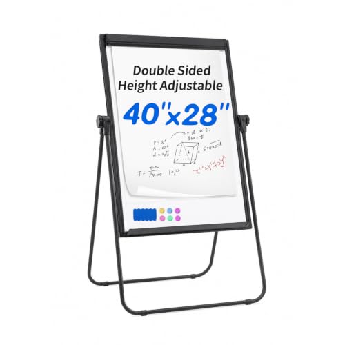 40"x28" Double Sided Magnetic Dry Erase Easel Whiteboard on U Stand - size: 28"W x 40"H