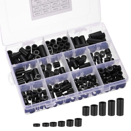 PATIKIL M6 Nylon Spacers 6mm ID x 11mm OD Round