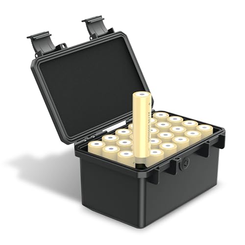 JJC 24 Slots 21700/20700 Battery Case Holder, IP67 Waterproof & Shockproof - color: For 21700 Battery