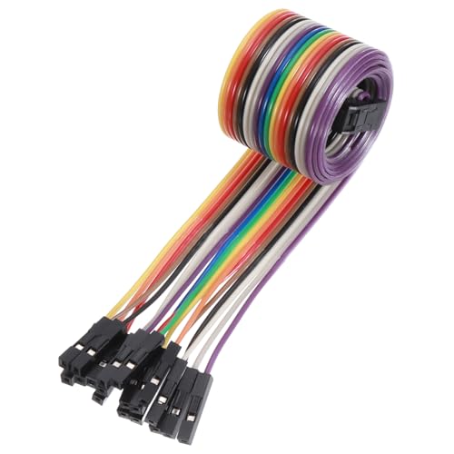 MECCANIXITY 1 Pcs IDC Rainbow Wire Flat Ribbon Cable FC-Female to 18P 19.6 Inch Length 2.54mm Pitch Breadboard Jumper Wires for Electronic Projects - size: 19.6 Inch, style: 18 Pin